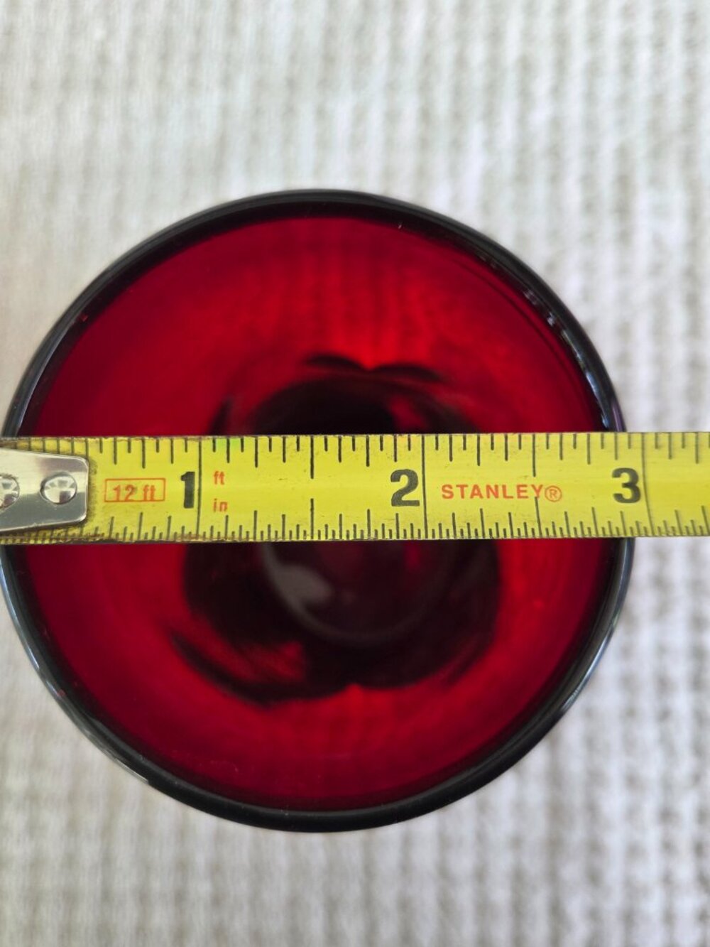 Ruby Red Dimpled Pinched Blenko Glasses Tumblers x 2 6" Tall 1950's MCM - Picture 4 of 5
